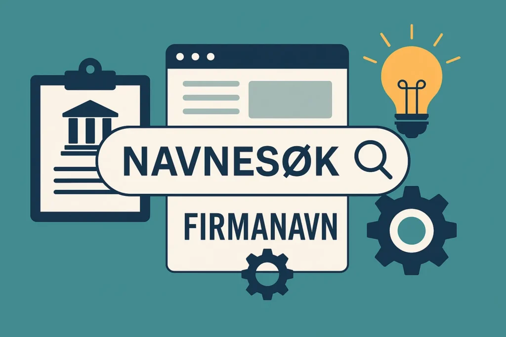 Navnesøk med en firmanavn generator