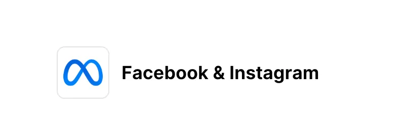 Instagram och Facebook meta app