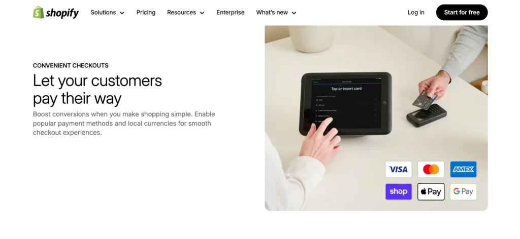 shopify payment for norsk nettbutikker