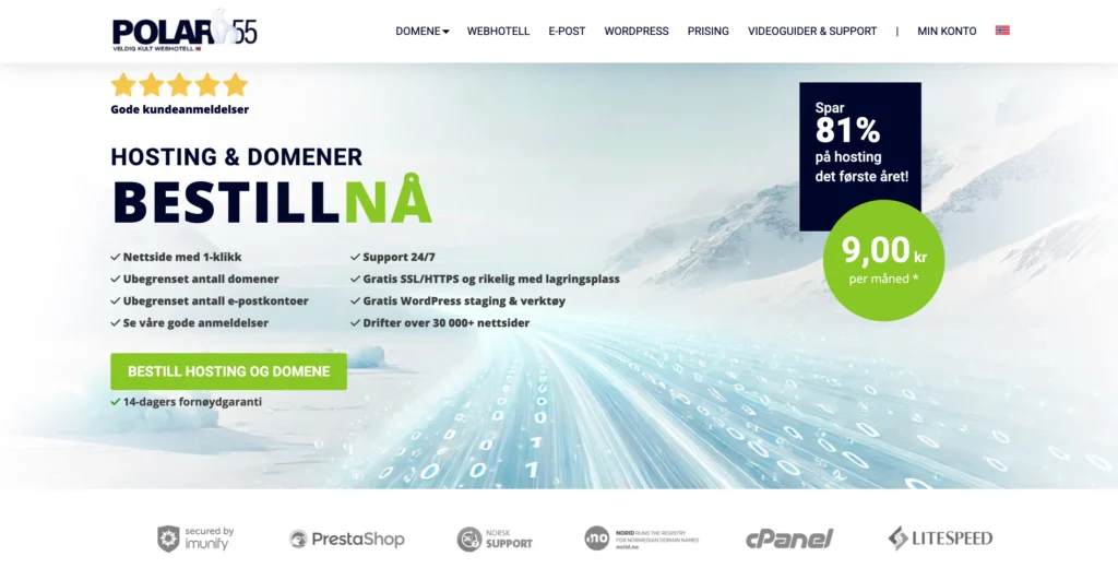 Polar55 wordpress webhotell