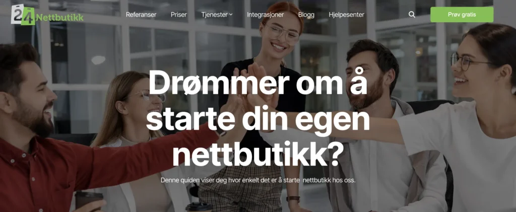 Start nettbutikk med 24netbutikk